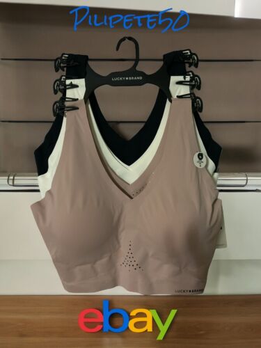 Lucky Brand Set Of 3~Seamless Laser Cut Bra LVD60252~Sz.XL~Multicolor~UNIQUE $84