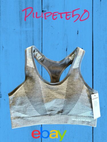 SKECHERS~Sports Bra~Heather Gray ~Racerback~4 Way Stretch~ALL SIZES~ GREAT FIT!