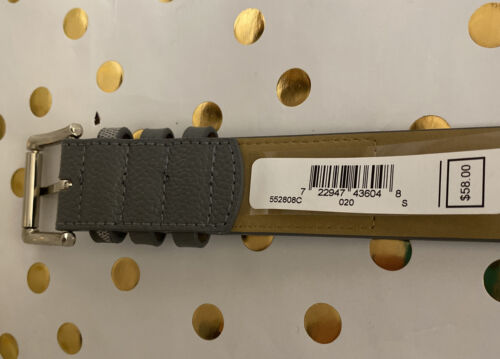 MICHAEL KOR BELT GRAY WITH TRIPLE BELT LOOP SILVER BUCKLE REALLY NICE!!!!!