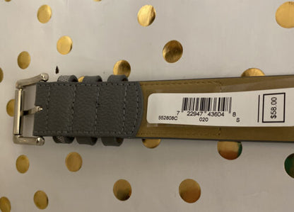 MICHAEL KOR BELT GRAY WITH TRIPLE BELT LOOP SILVER BUCKLE REALLY NICE!!!!!