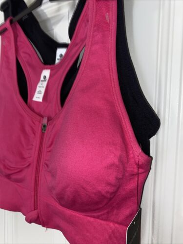 90 Degree By Reflex High Performance~Full Support Sport  Bra Set-Two L~MSRP$58