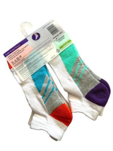 FRUIT OF THE LOOM GIRLS LOW CUT SOCKS SIZE 4-10 SIZE LARGE 6 PAIRS CASUAL NEW