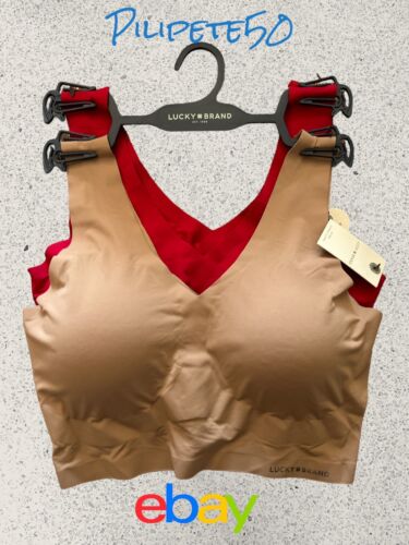 Lucky Brand Set of 2 Seamless Laser Cut Bras LVD19053 Sze S~ RARE FINDING!!!