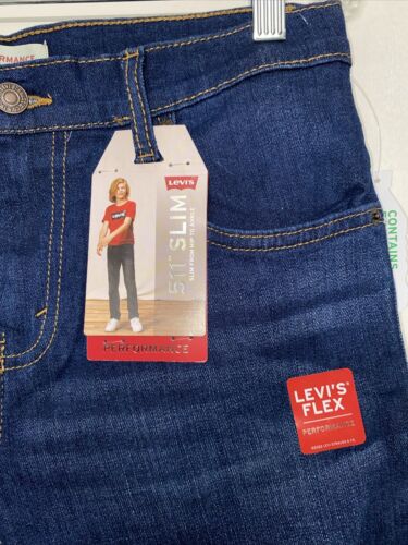 Levi's 511 Slim Fit Performance Jeans, Big Boy's Size 18 Reg, Adjustable Waist