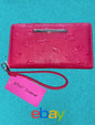 Betsey Johnson Zip Around Wristlet Wallet LIPS RED Embossed DESIGN NEW CUTE!