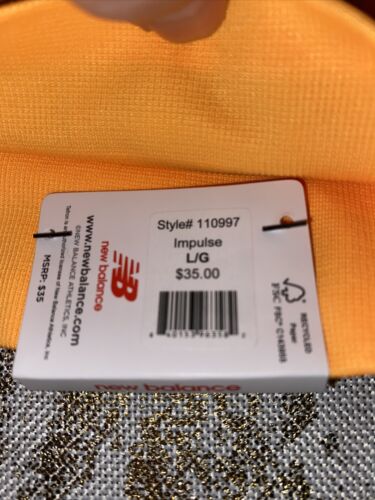 New Balance Medium Impact Sports Bra Style 110997 Impulse Orange Size L NEW