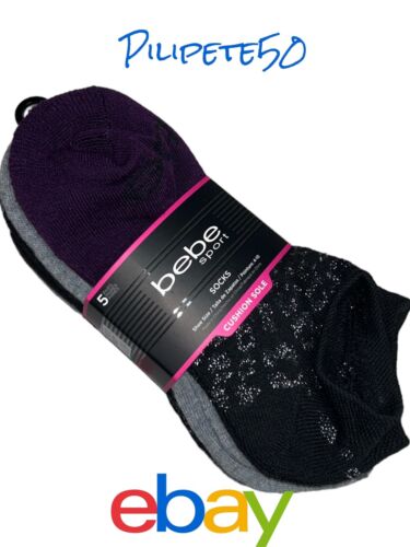 Bebe Logo Sport Socks Logo Patterns Multicolor Size 4 -10~8 Pair in each Pack-