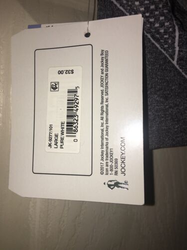 Jockey Sport Linear Melange Medium-Impact Sport Bra "Pure White" Medium New 9277