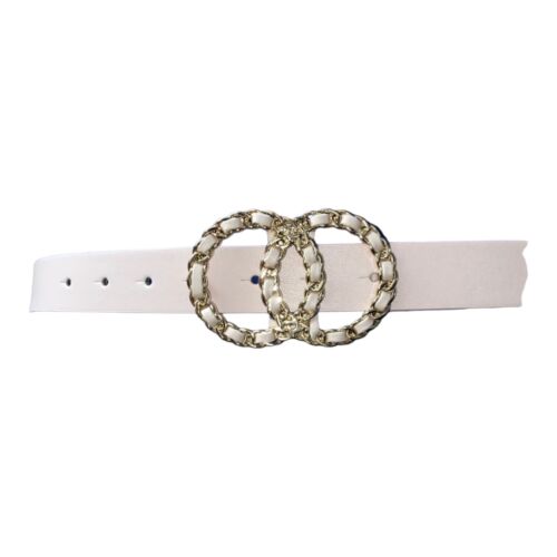JUICY COUTURE BELT PINK BEAUTIFUL PINK AND GOLD CIRCLE BUCKLE