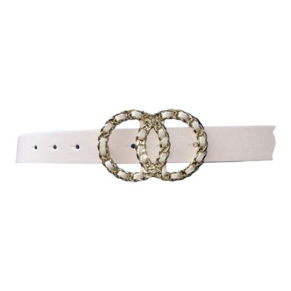 JUICY COUTURE BELT PINK BEAUTIFUL PINK AND GOLD CIRCLE BUCKLE