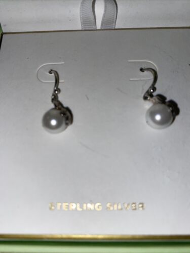 Annika Witt Made in Bali .925 Sterling Silver  Pearl Earrings- NEW