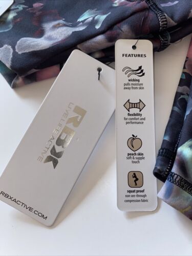 RBX Live Life Active Legging Womans Size L Gray~Multicolor MSRP $68~ NWT~ COMFY!