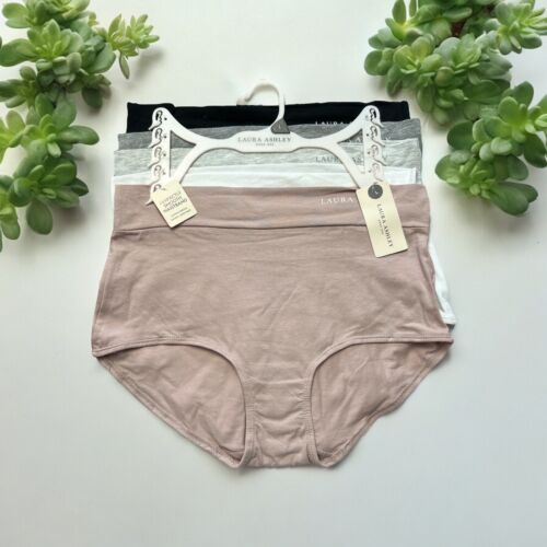 LAURA ASHLEY~5 Pack FIT PANTIES~MULTICOLOR~# LS1102~COTTON STRETCH~ALL SIZES!