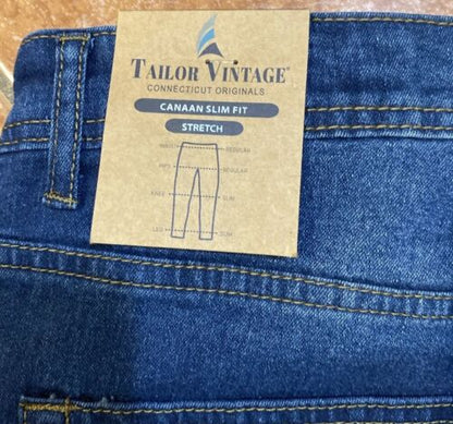 TAILOR VINTAGE JEANS “NAVAL“ CANAAN SLIM STRETCH FIT ABSOLUTE COMFORT MSRP $88