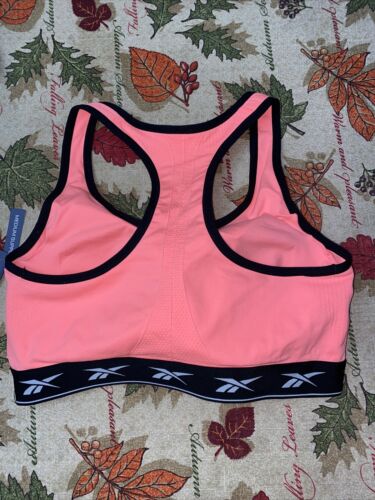 Reebok Seamless Bra Electric Coral  Medium Support Large MSRP $40 BEAUTIFUL!