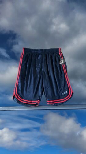 Champion Basketball Shorts Mens~Size Small Blue Mesh~Red Stripes~ Gym NEW
