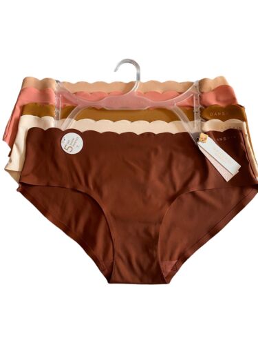 DANSKIN INTIMATES 5 Pack~Multicolor~No Show Panties Size M~ Style DS7254~UNIQUE