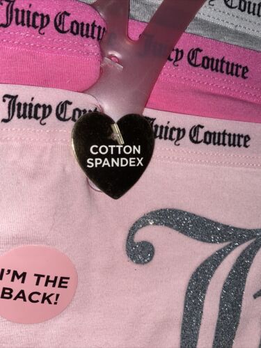 Juicy Couture~Women Boyshort Underwear Panties Cotton Blend 5-Pair JC7530~WOW~L