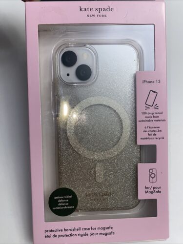 Kate Spade Protective Case~iPhone 13 Metallic~For MagSafe~Antimicrobial~UNIQUE