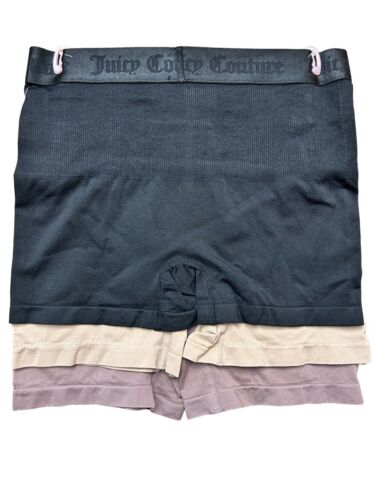 Juicy Couture 3Pack JC1680 Boyshorts Seamless Shaping Women’s~Size Large~UNIQUE!