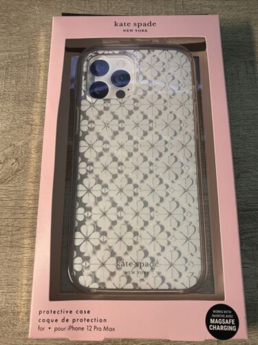 Kate Spade New York Protective Case iPhone 12 Pro Max Clover - Rhinestones White