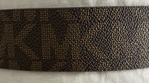 MICHAEL KORS BELT CHOCOLATE WITH LARGE MK LOGO WITH GOLD BUCKLE NICE!!!