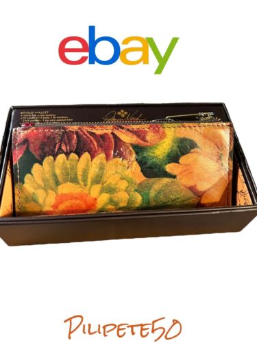Patricia Nash~Nazari~ Multicolor Floral~ P874210~Leather Wallet- Beautiful!! NEW
