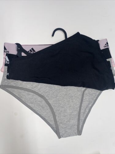 Adidas Women's 3-PK Cotton Hipster~Underwear 4A1H31 (Size S) NWT MSRP $36