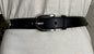 MICHAEL KORS BELT BLACK WITH LARGE SILVER TONE STUDS MK LOGO STUD MK STYLE!!