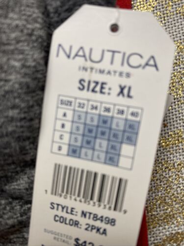 NÁUTICA 2PACK INTIMATES LOUNGE COMFORT BRAS SIZE XL MSRP $42 BEAUTIFUL CRO BACK