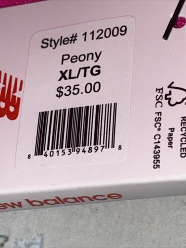 New Balance Medium Impact Sports Bra Style #112009 PEONY Size XL-  REAR FIND!