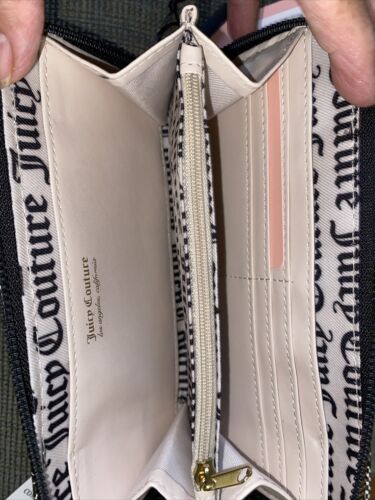 JUICY COUTURE WALLET ORGANIZER- CLUTCH EMBOSSED LOGO-FRONT ZIP & ZIP AROUND CUTE