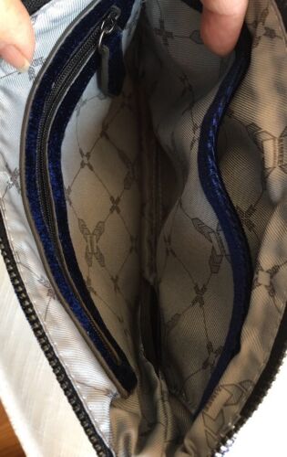AIMEE KESTENBERG MELVILLE POUCH LAPIS BLUE LEATHER & VELVET CLUTCH GORGEOUS!!!!