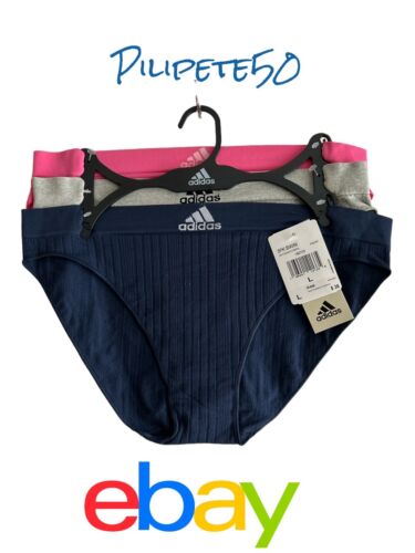 Adidas Women's 3-PK~ Bikini Briefs~ Multicolor~ 4A2H97 (Size L) NWT~MSRP $36