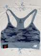 New Balance Medium Impact Sports Bra Style 116718 Blue Camouflage Size XXL NEW