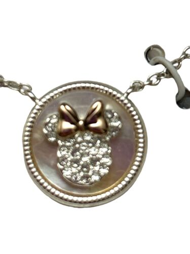 Disney Minnie MOUSE It’s The Minnie Things NECKLACE FINE SILVER PLATED. New