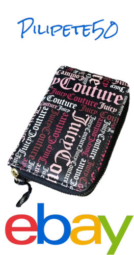 Juicy Couture Black Pink Multi Block Party Medium Z/A  Bifold Wallet~STYL ISH
