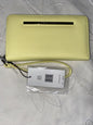 STEVE MADDEN WALLET WRISTLET PASTEL (YELLOW) SMOOTH TEXTURE SILVER ZIPPER PRETTY