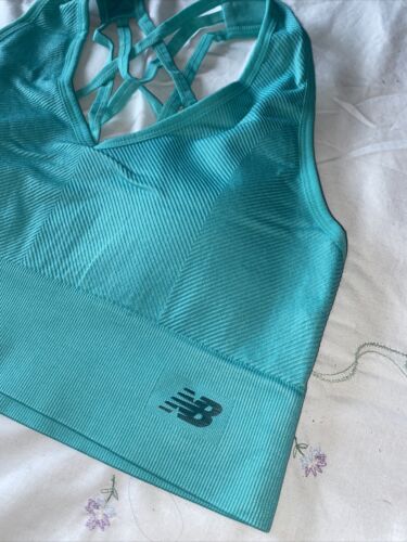 New Balance Medium Impact Sports Bra Style # 112018 AQUARIUS- GREEN Size L