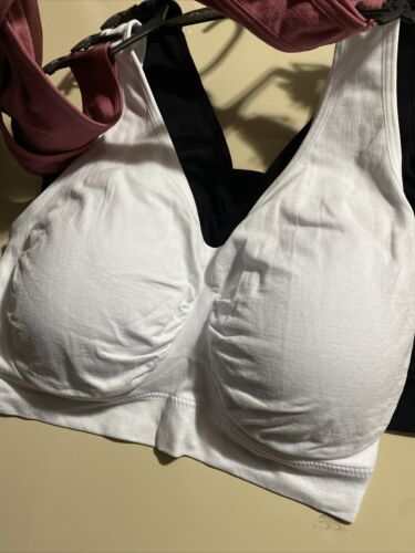 Delta Burke 3-Pack Seamless Bras Size 2X Soft Comfort Lounge Removable Pads NEW