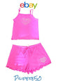 Juicy Couture Sleepwear 2pc Set JC1921A Size L~ Pink With Rhinestones NWT~SEXY!