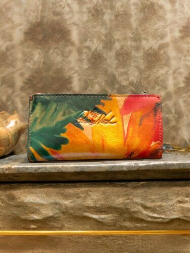 Patricia Nash~Nazari~ Multicolor Floral~ P874252~Leather Wallet- Beautiful!! NEW