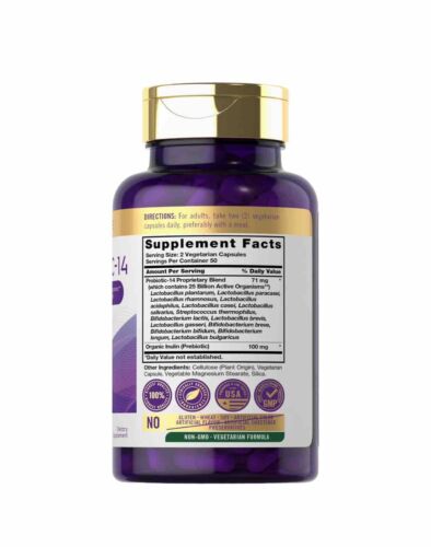 Carlyle Probiotics 25 Billion CFU | with Prebiotics | 100 Capsules |...