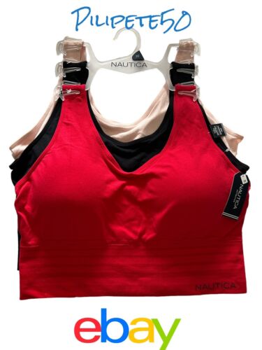 NÁUTICA 3 PACK INTIMATES LOUNGE COMFORT BRAS SIZE 3X STYLE NT8487 BEAUTIFUL!