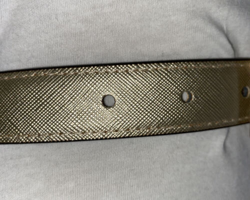 MICHAEL KORS BELT REVERSIBLE LUGGAGE/GOLD "SKINNY" BEAUTIFUL GOLD MK BUCKLE WOW!