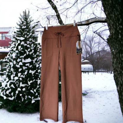 Avalanche Women Flared Leggings 4 Way Stretch Style CA740~Terracotta LARGE NWT