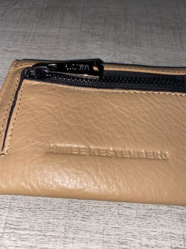 Aimee Kestenberg Ashley Pebbled Leather Pouch/Card Holder - Camel ~REAR FIND!