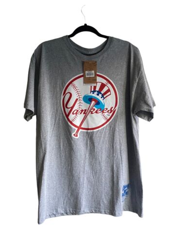 New York Yankees Mitchell & Ness Cooperstown Collection T-Shirt L Gray NWT