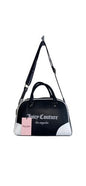 Juicy Couture Fashionista Sports Bowler Satchel Crossbody Black White NWT!!!