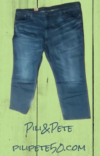 LEVI'S 559 RELAXED STRAIGHT FIT STRETCH JEANS 54" x 32" DARK BLUE LEVI'S A1!!